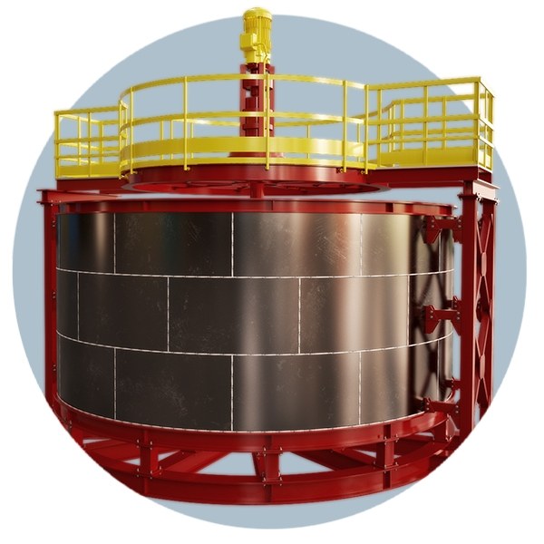 Сгуститель радиальный с центральным приводом